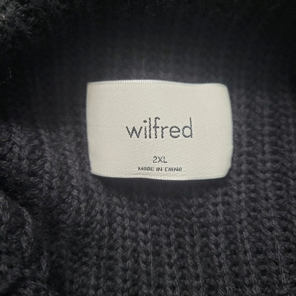 Aritzia Wilfred Montpellier Black Sweater Dress 100% Merino Wool NWT Size 2XL - Picture 6 of 9